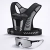Chaleco + Lentes UV Negro/Plateado